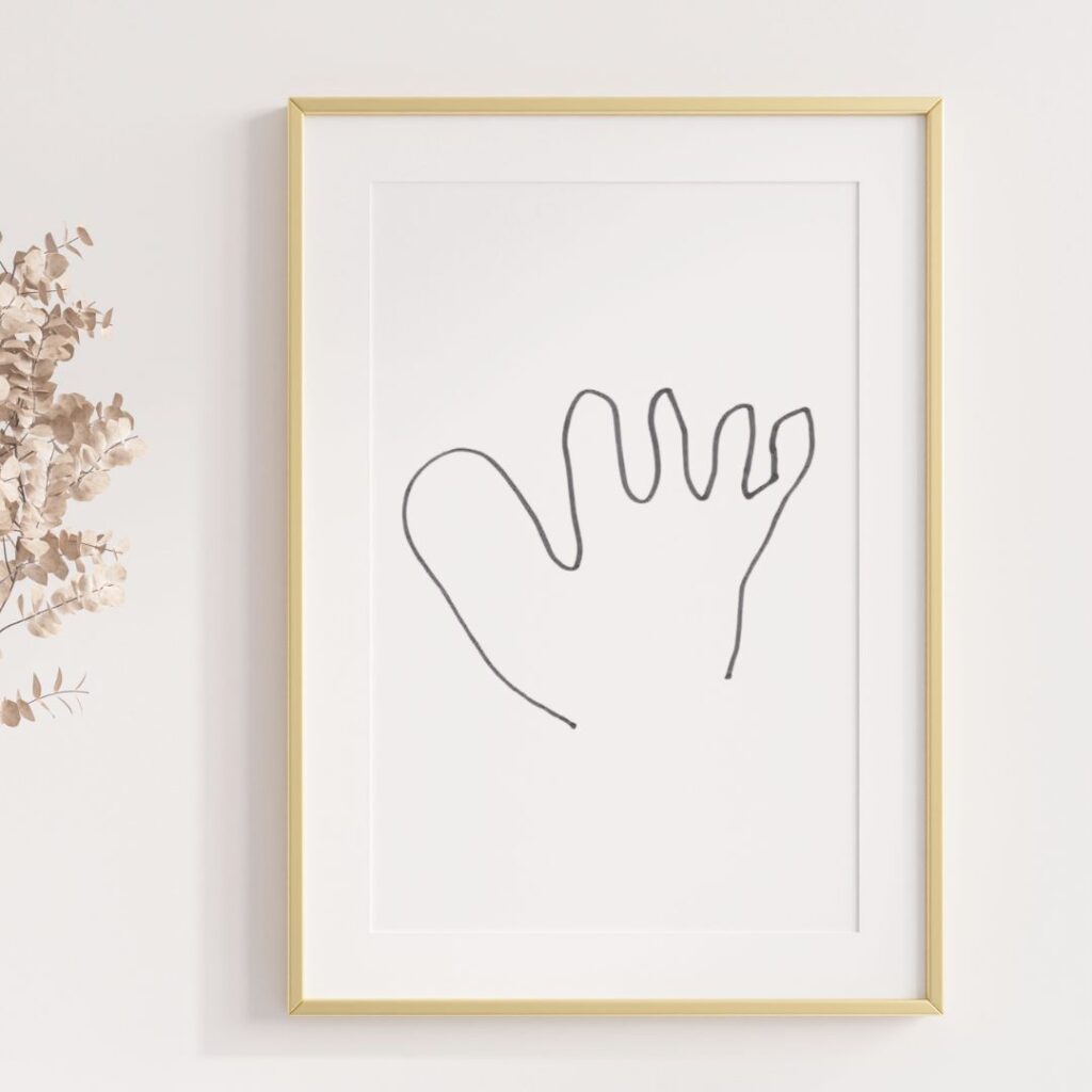 Blindtegningen viser en borg